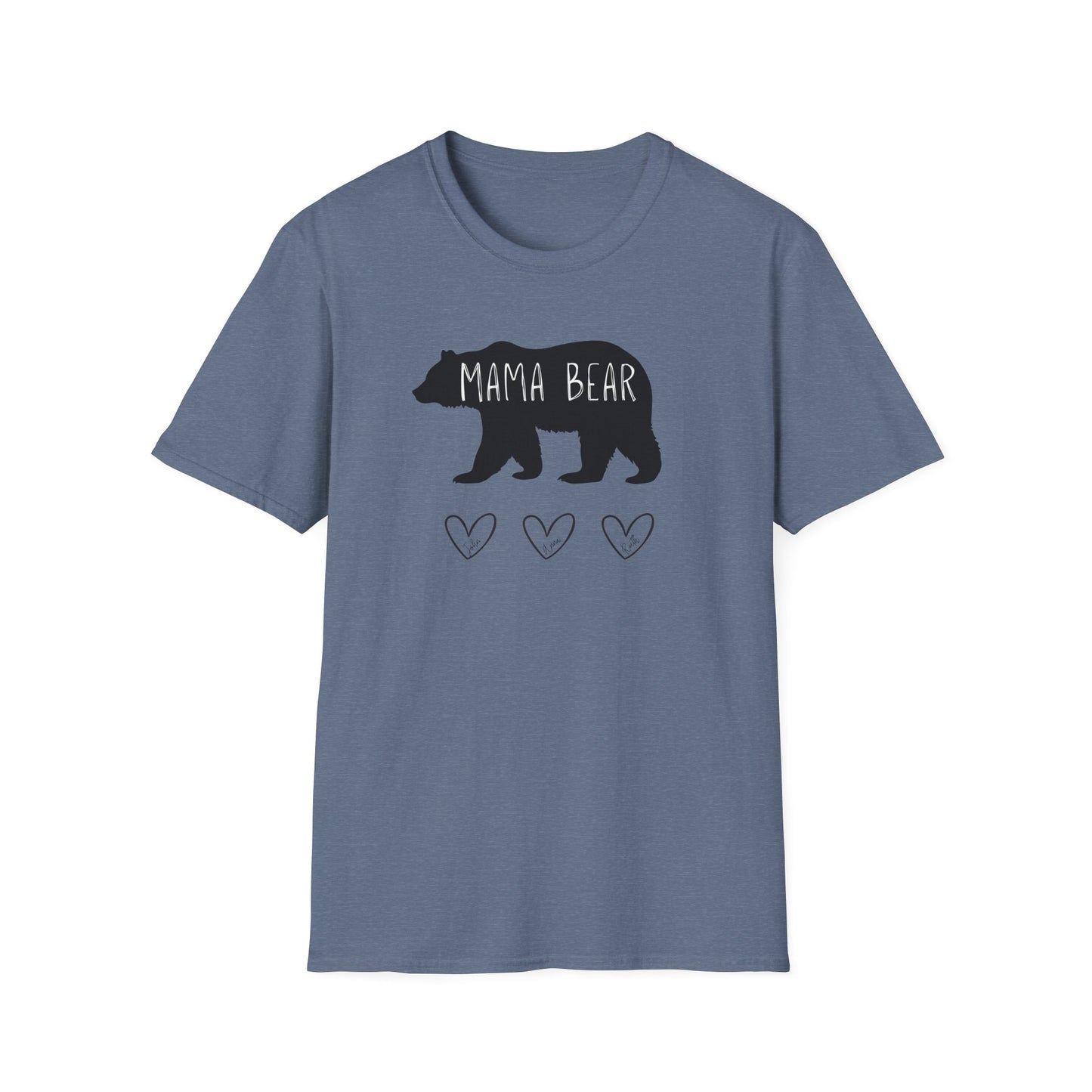 Personalized "Mama" Bear Unisex Softstyle T-Shirt