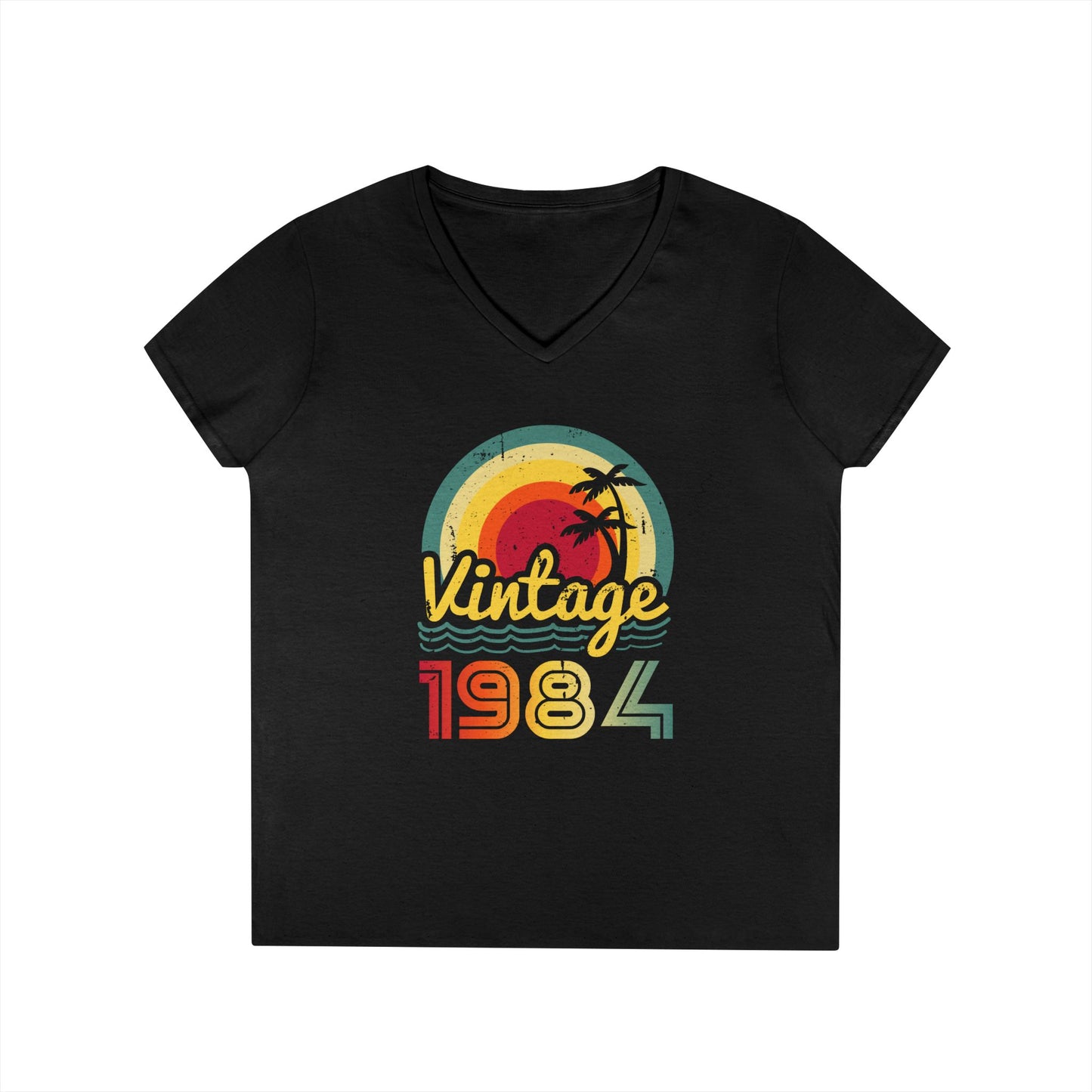 Customizable Vintage Birthyear V-Neck T-Shirt