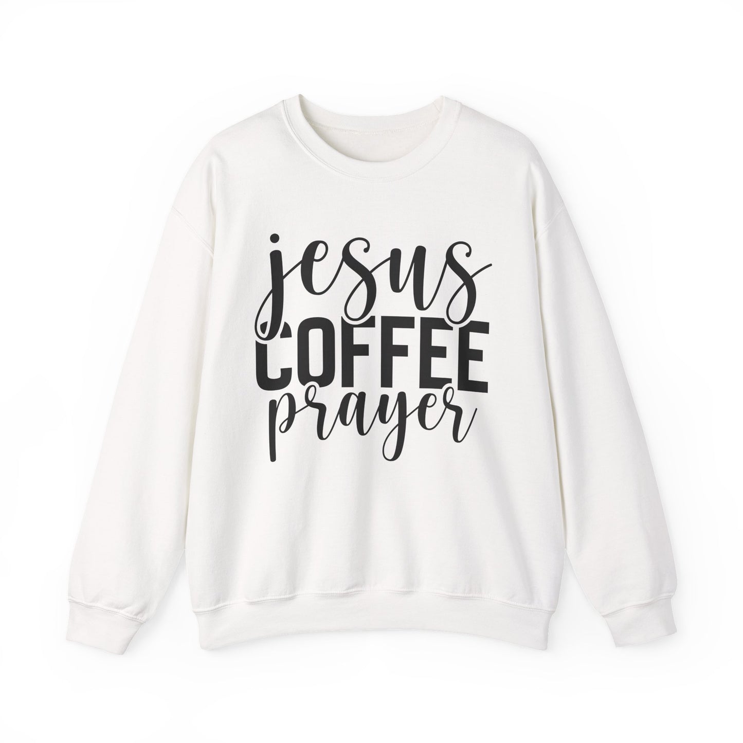 Jesus, Coffee, Prayer Crewneck Sweatshirt