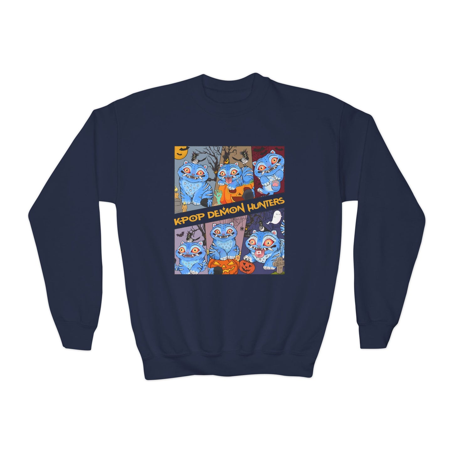 K-Pop Demon Hunters Halloween Youth Crewneck Sweatshirt