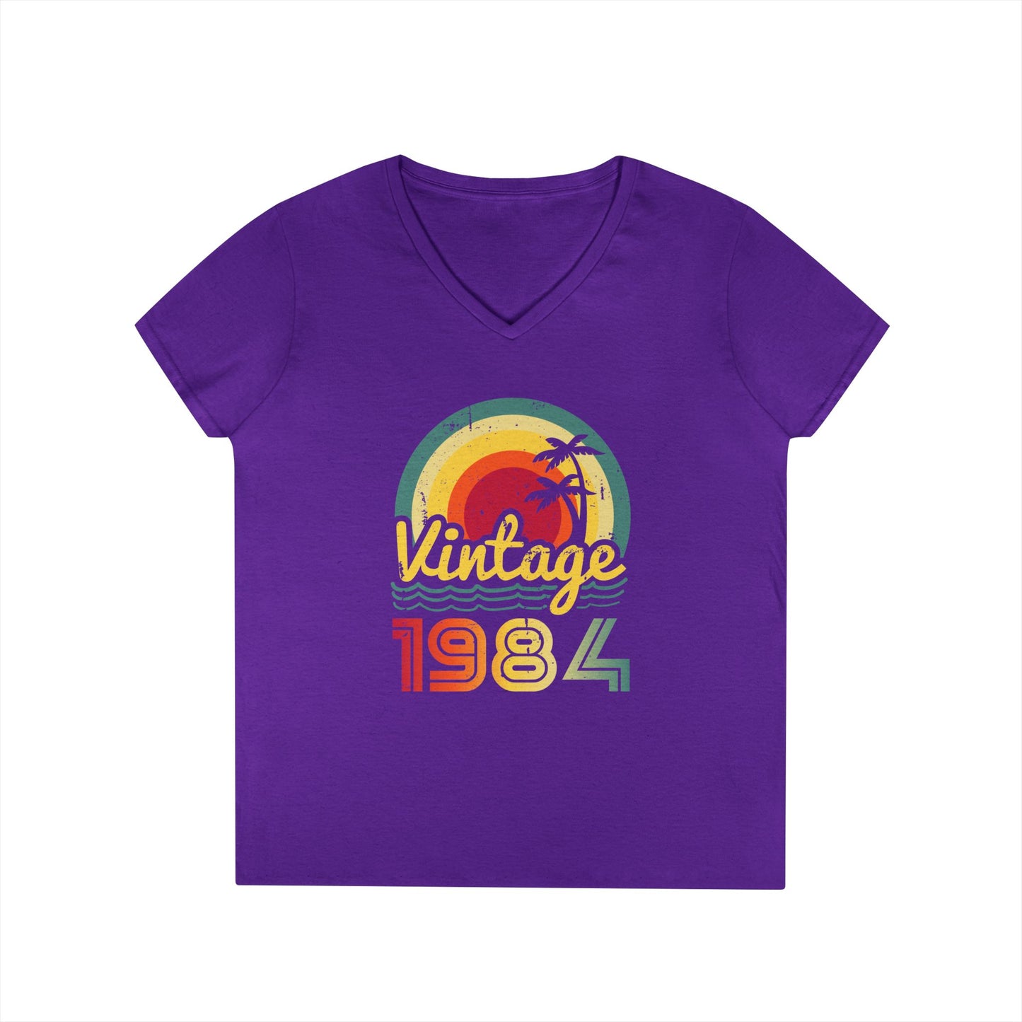 Customizable Vintage Birthyear V-Neck T-Shirt