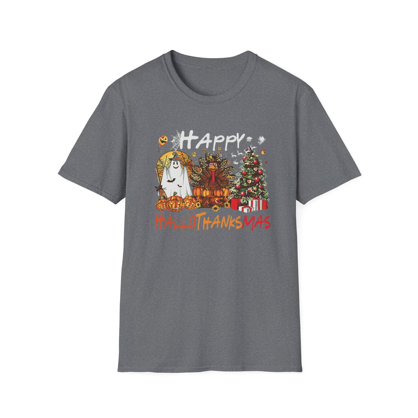 Happy Hallothanksmas Characters Unisex Softstyle T-Shirt
