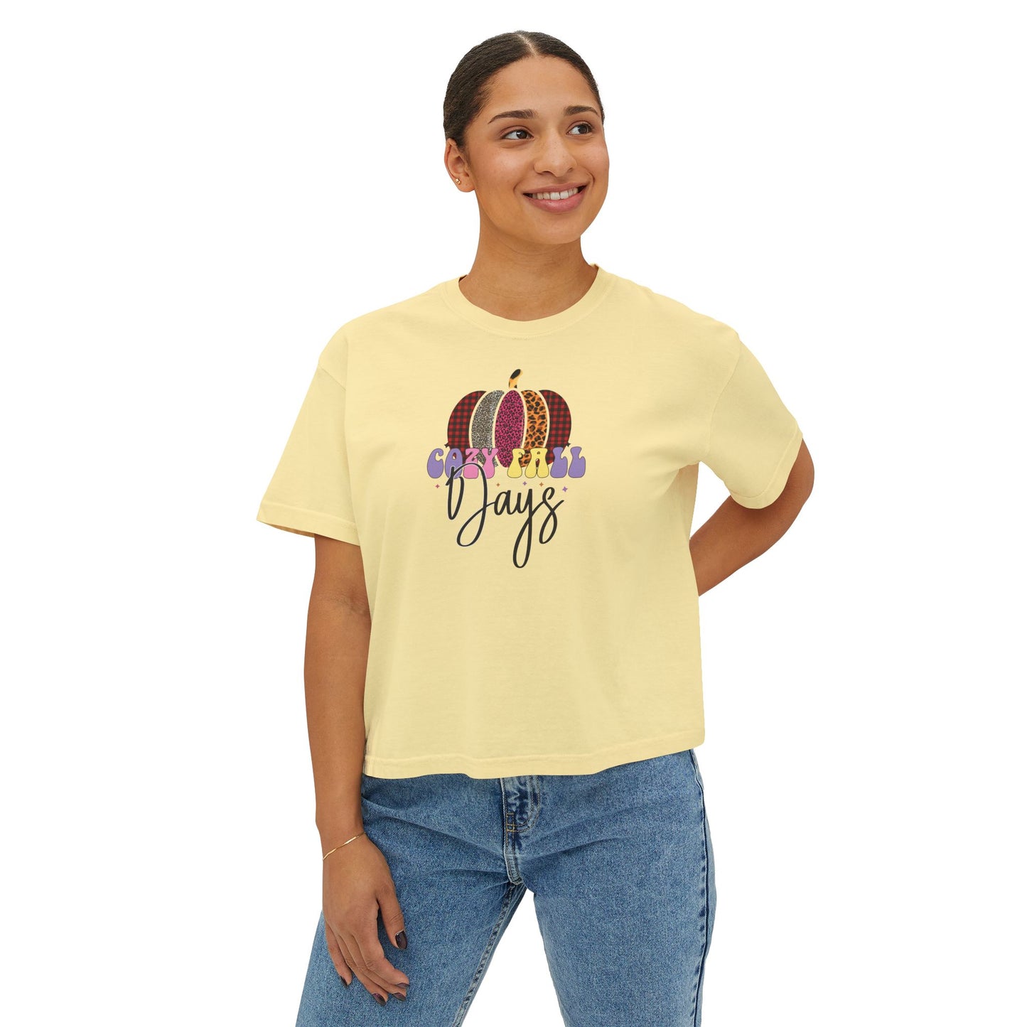 Cozy Fall Days Women's Boxy Tee