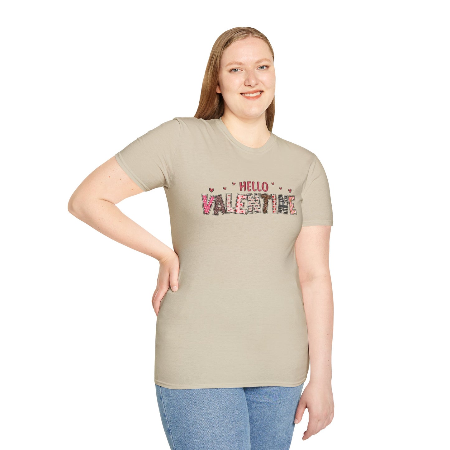 Valentine Floral "Hello Valentine" T-Shirt