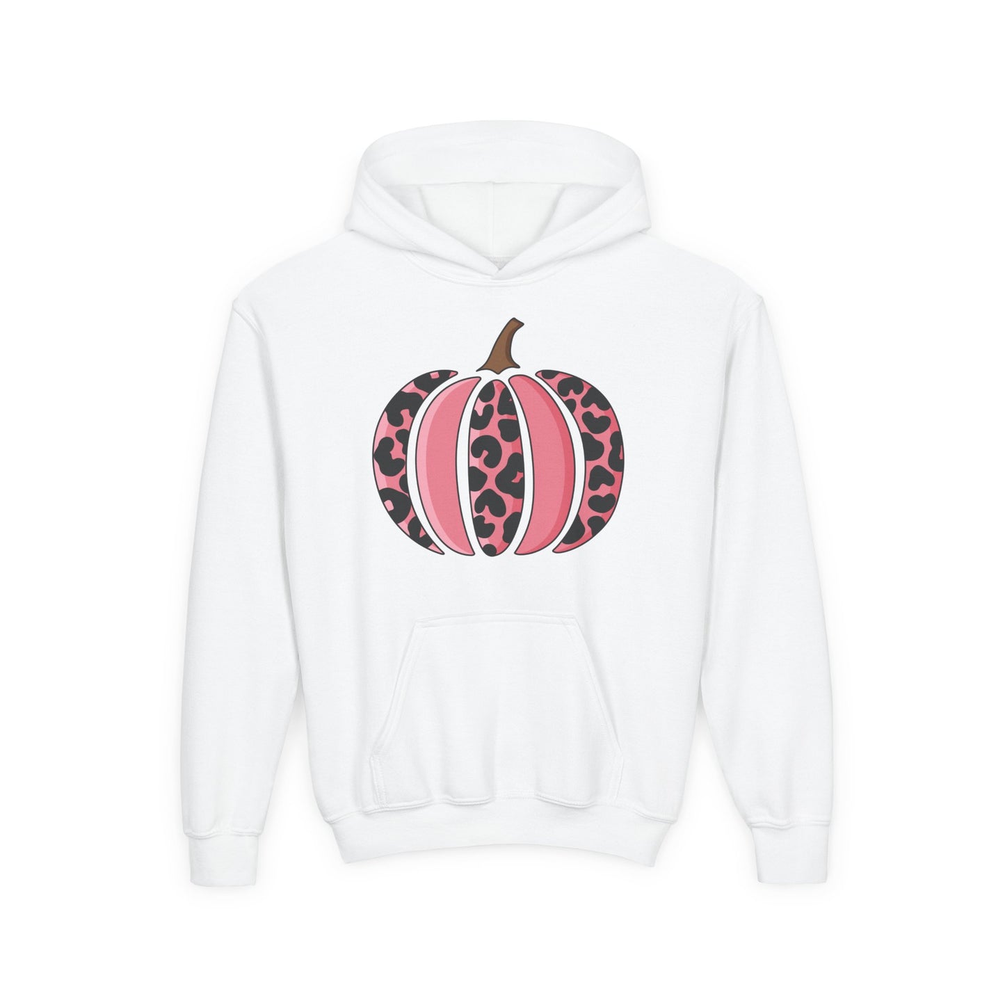 Pink Leopard Pumpkin Hoodie for Youth