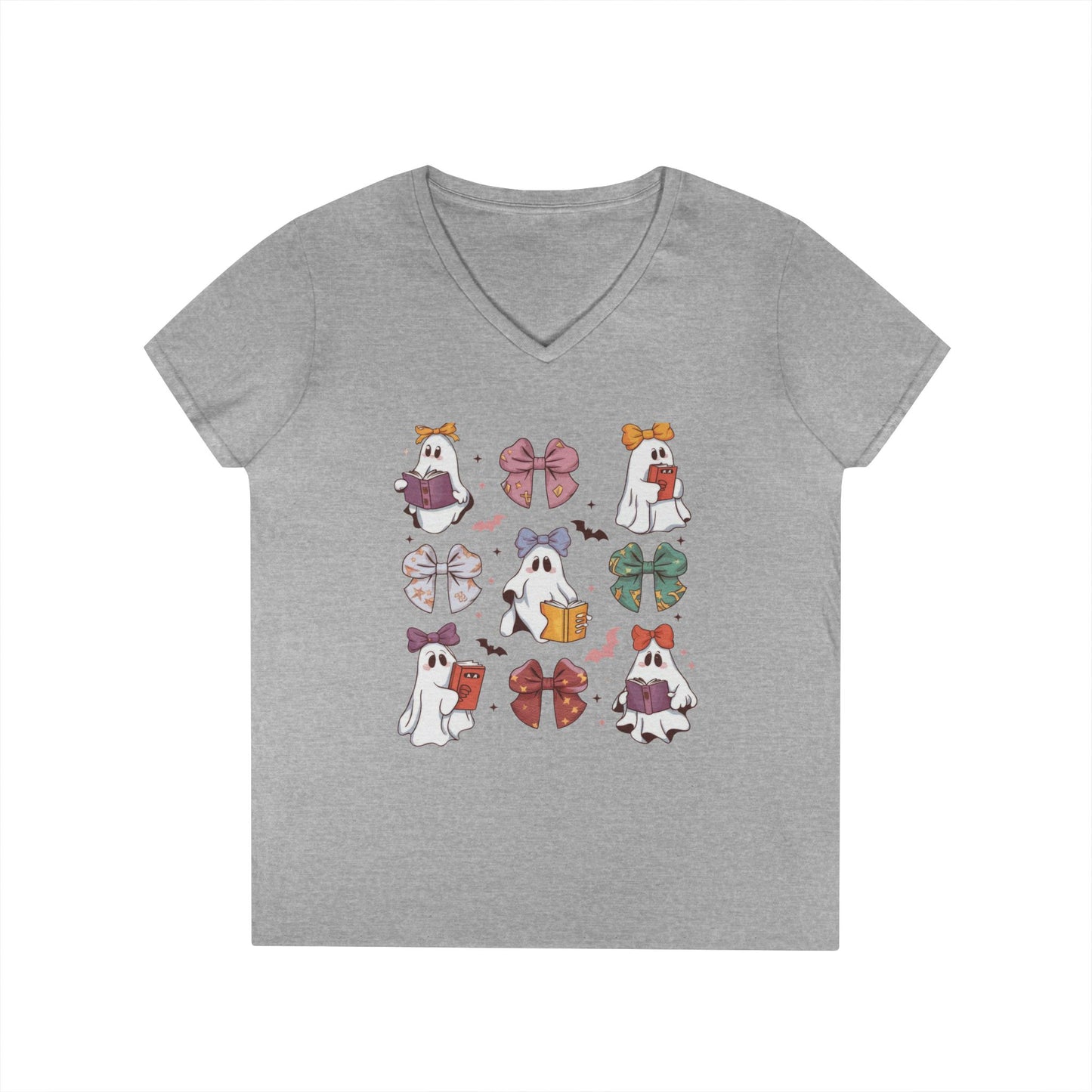 Ghosts & Books V-Neck T-Shirt