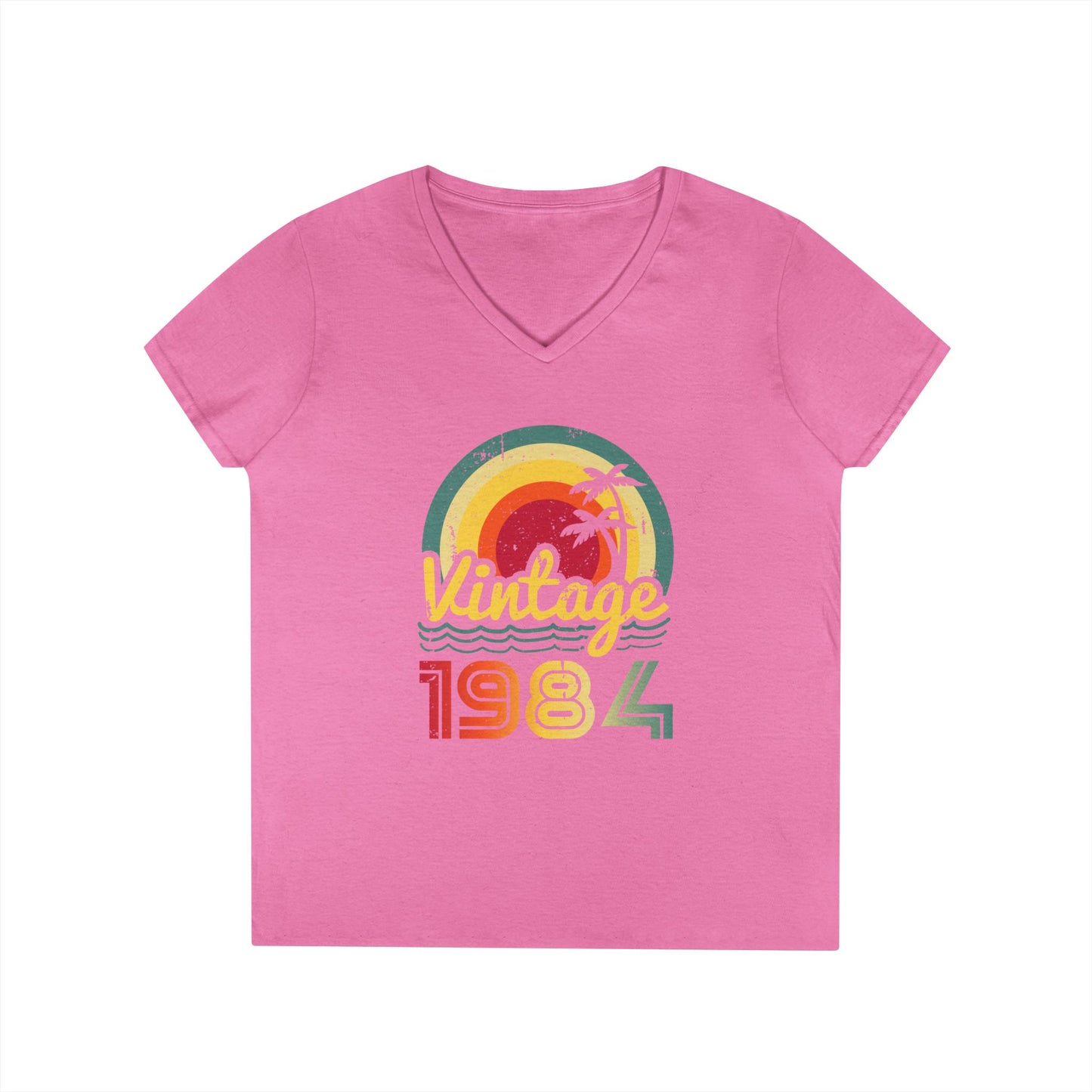 Customizable Vintage Birthyear V-Neck T-Shirt