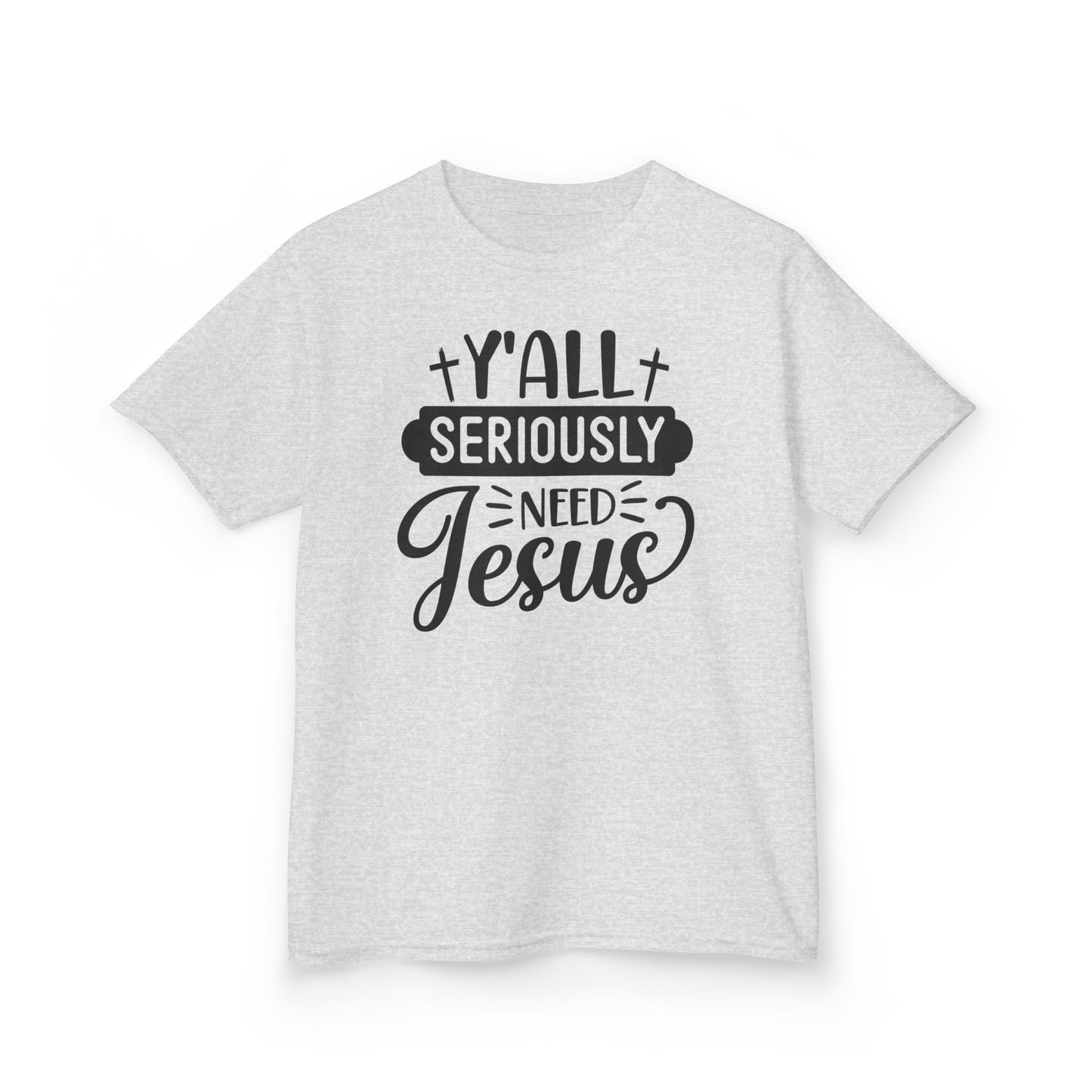 Kids Jesus Message Tee, Christian T-Shirt, Faith-Based Apparel, Youth Clothing, Gift for Church Events, Playful Style
