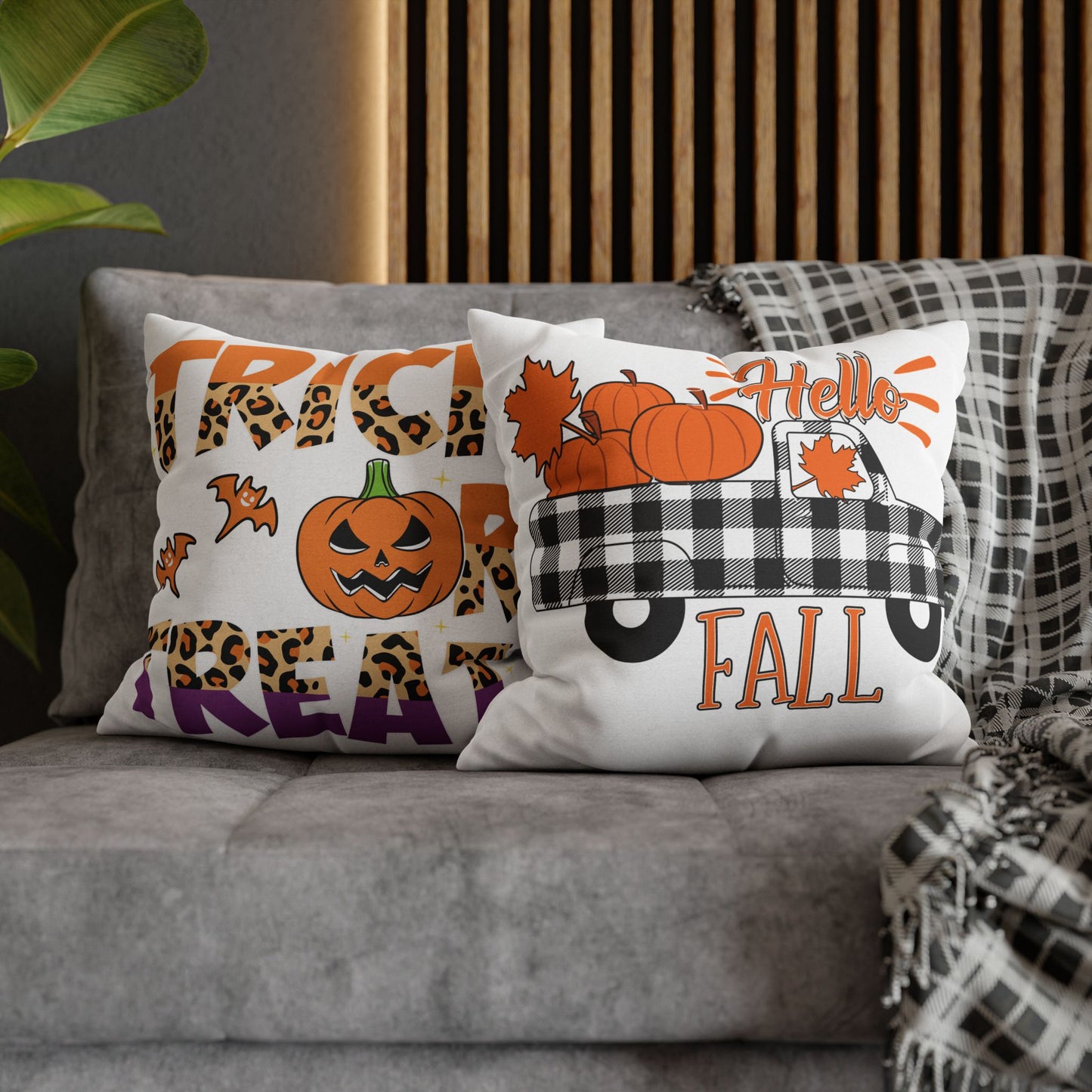 Double Sided Fall/Halloween Decorative Pillowcase