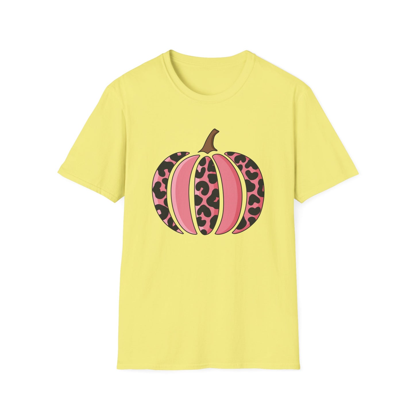Pink Leopard Print Pumpkin T-Shirt