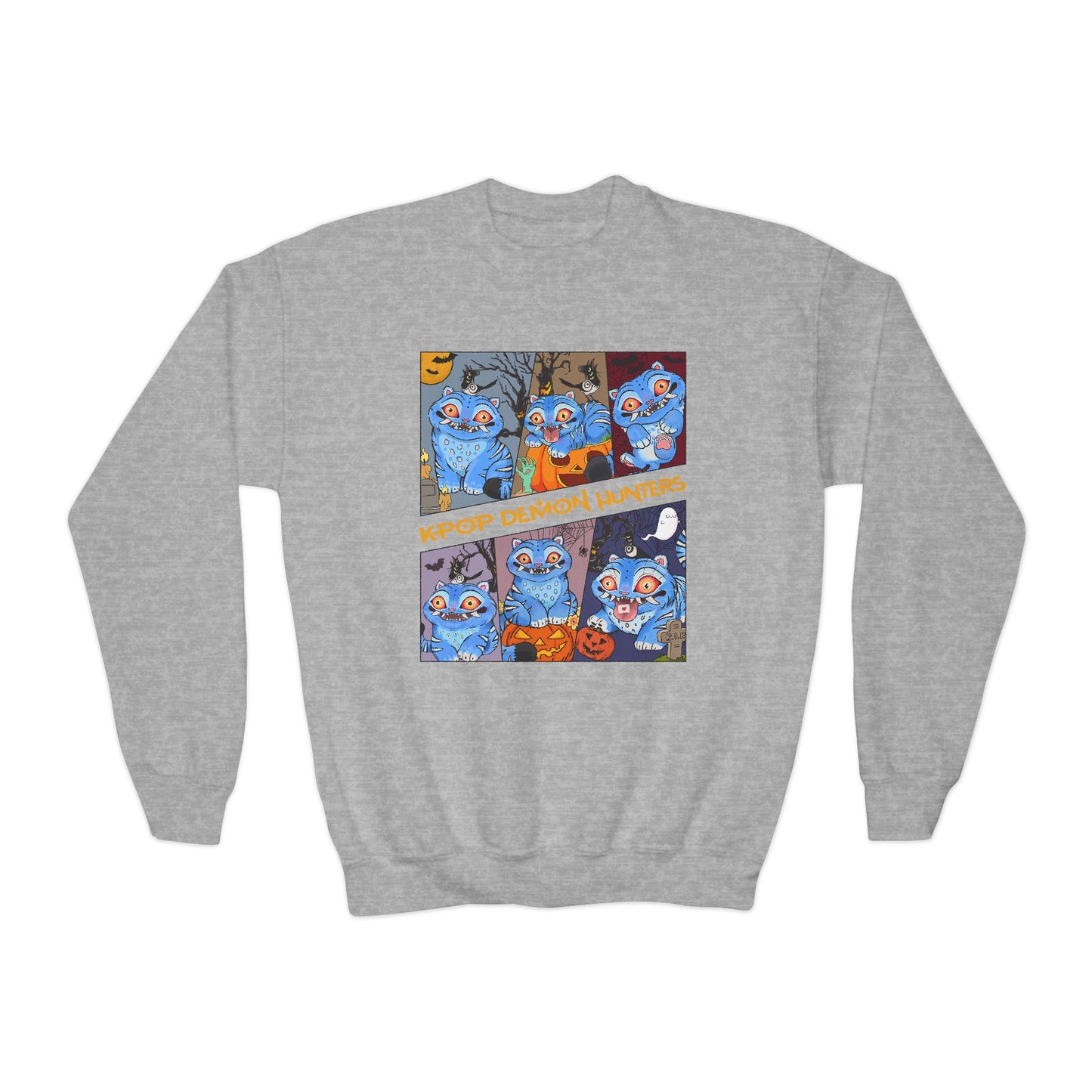 K-Pop Demon Hunters Halloween Youth Crewneck Sweatshirt