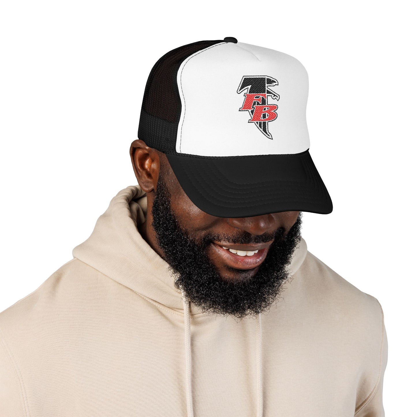 Embroidery Foam Trucker Hat, Sporty Casual Cap, Gift for Dad, Summer Style Hat, Outdoor Adventure Gear, Team Spirit Merchandise