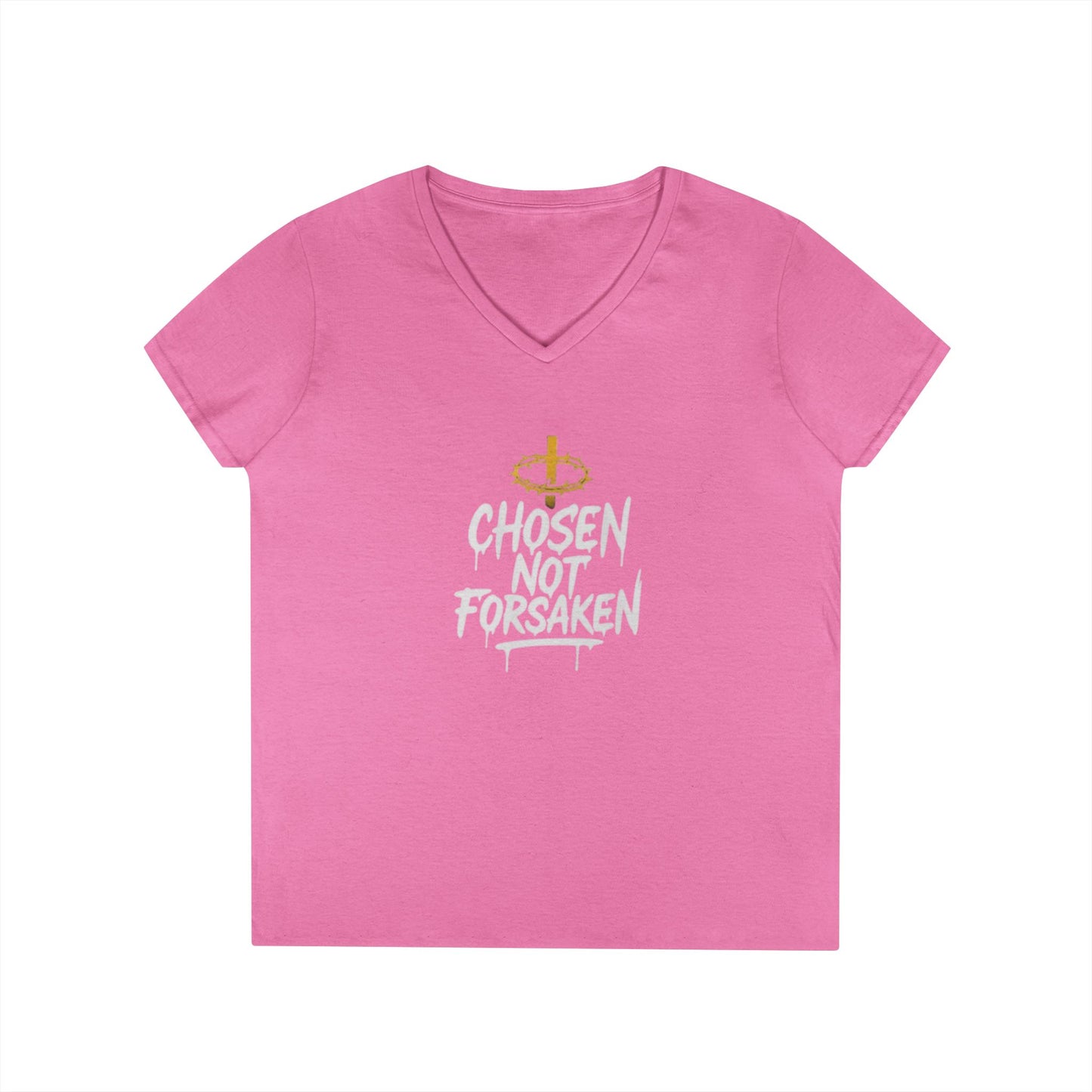 Chosen Not Forsaken Ladies' V-Neck T-Shirt