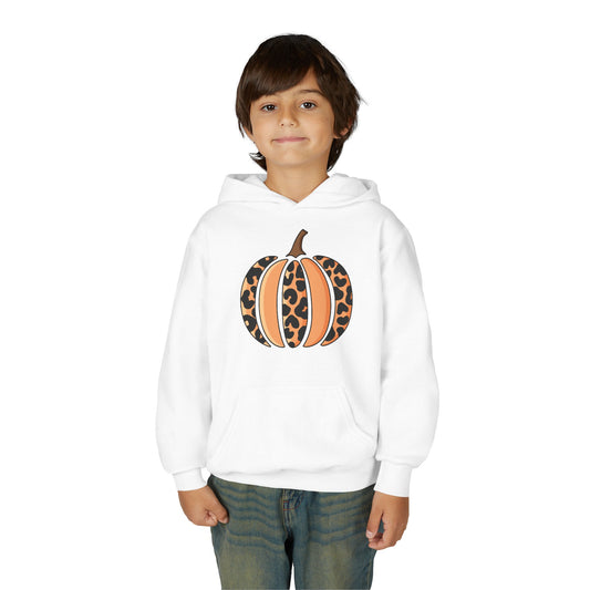 Leopard Print Pumpkin Youth Hoodie