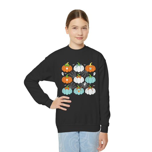 Halloween Pumpkin Youth Crewneck Sweatshirt