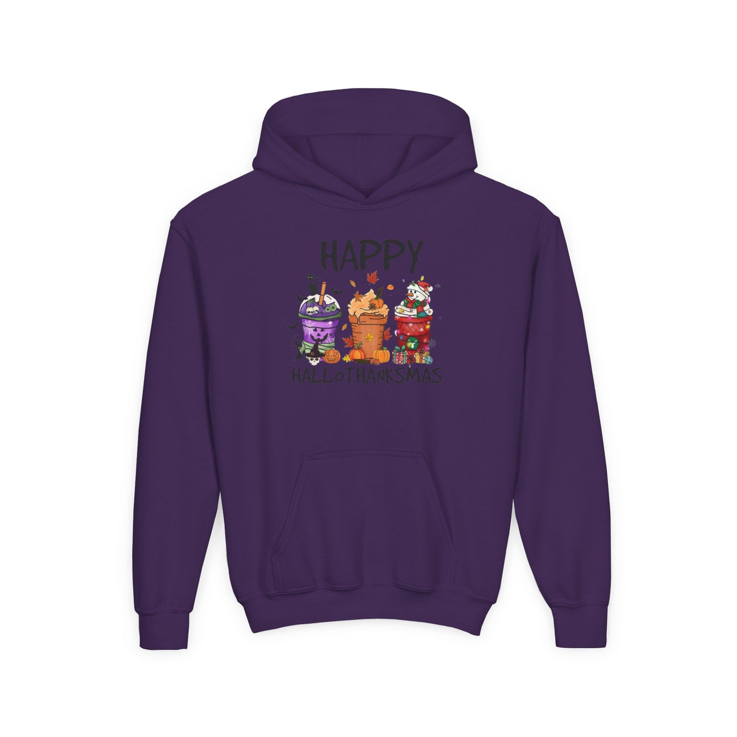 Happy Hallothanksmas Drinks Youth Hoodie
