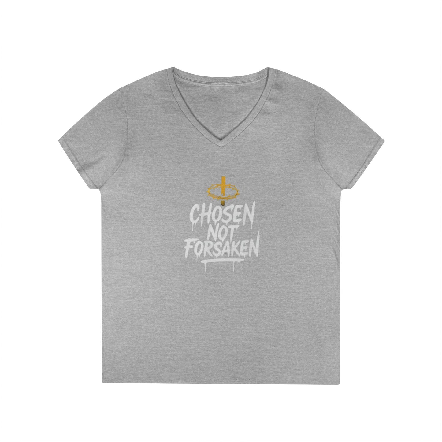 Chosen Not Forsaken Ladies' V-Neck T-Shirt