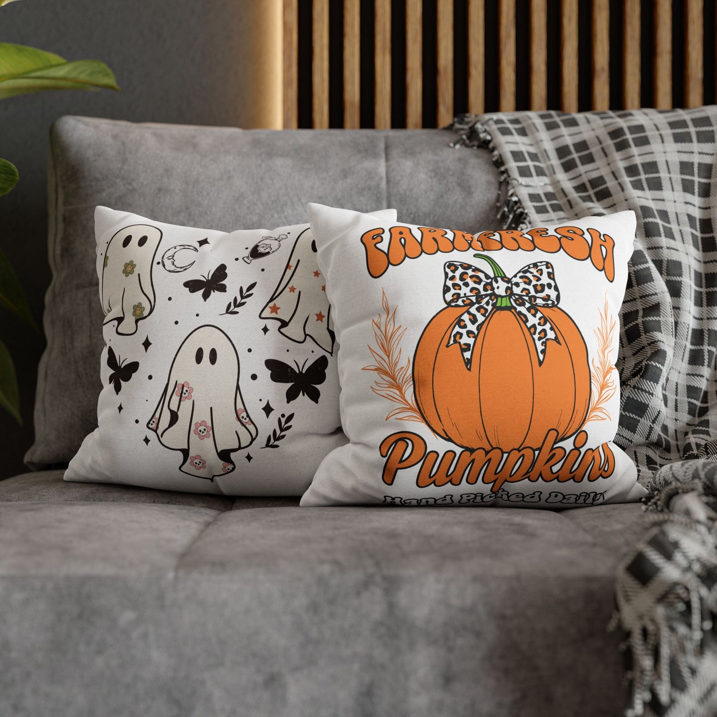 Double Sided Fall/Halloween Decorative Pillowcase