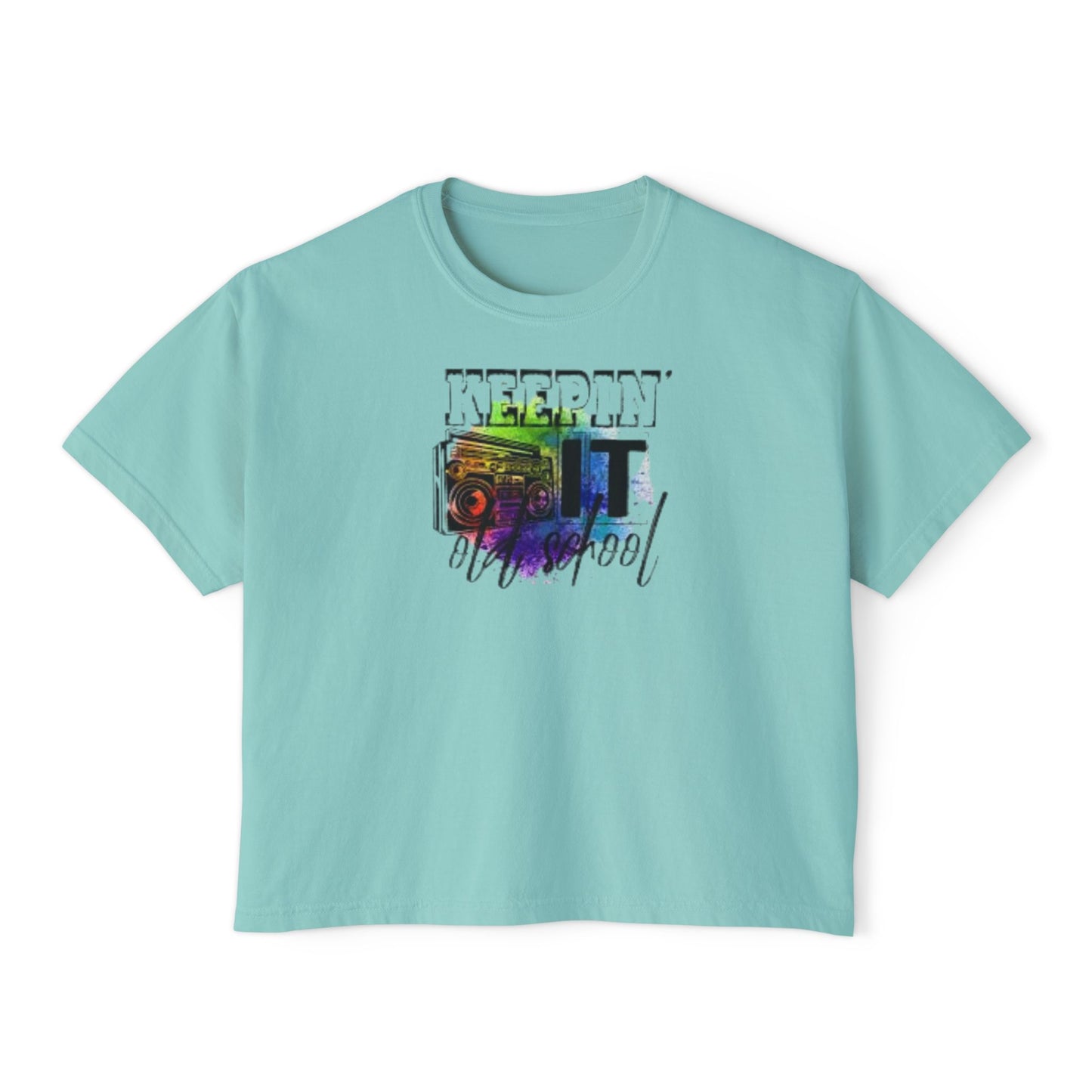 Colorful Boombox  Boxy Tee