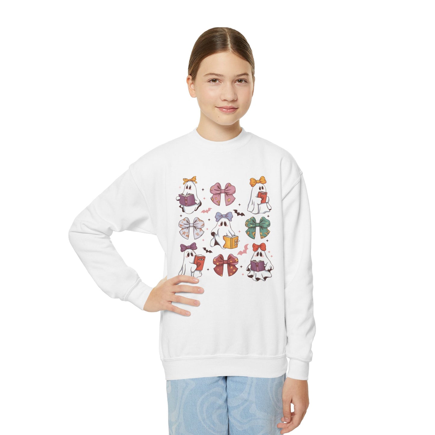 Ghosts & Books Youth Crewneck Sweatshirt