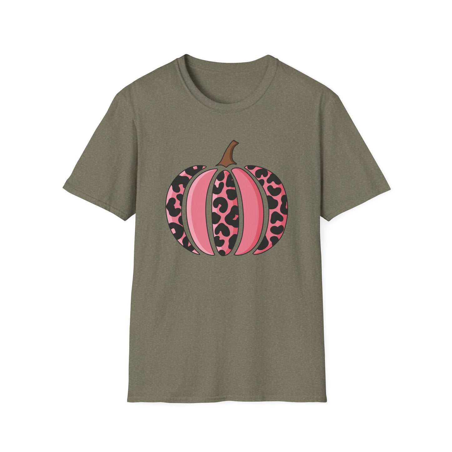 Pink Leopard Print Pumpkin T-Shirt