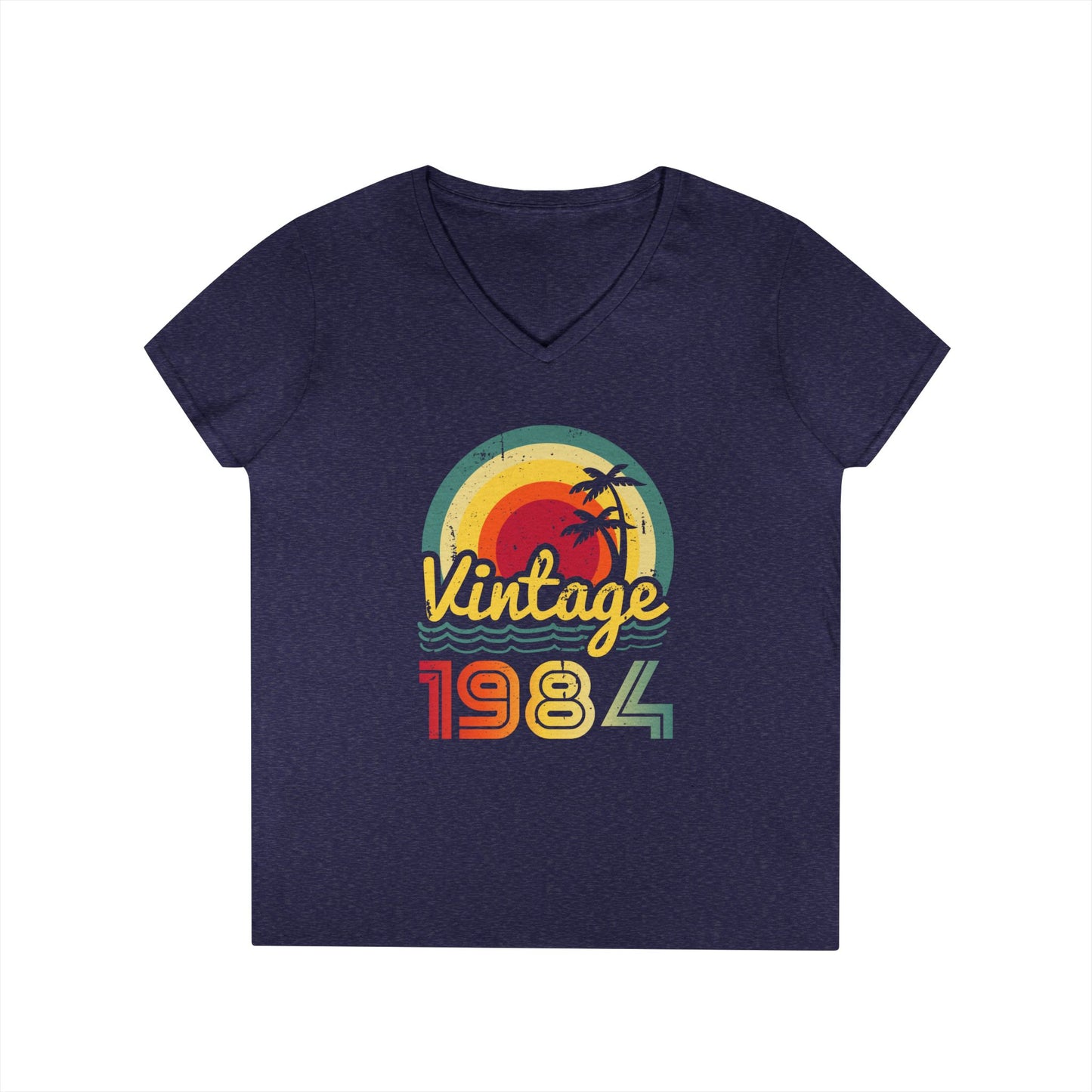 Customizable Vintage Birthyear V-Neck T-Shirt