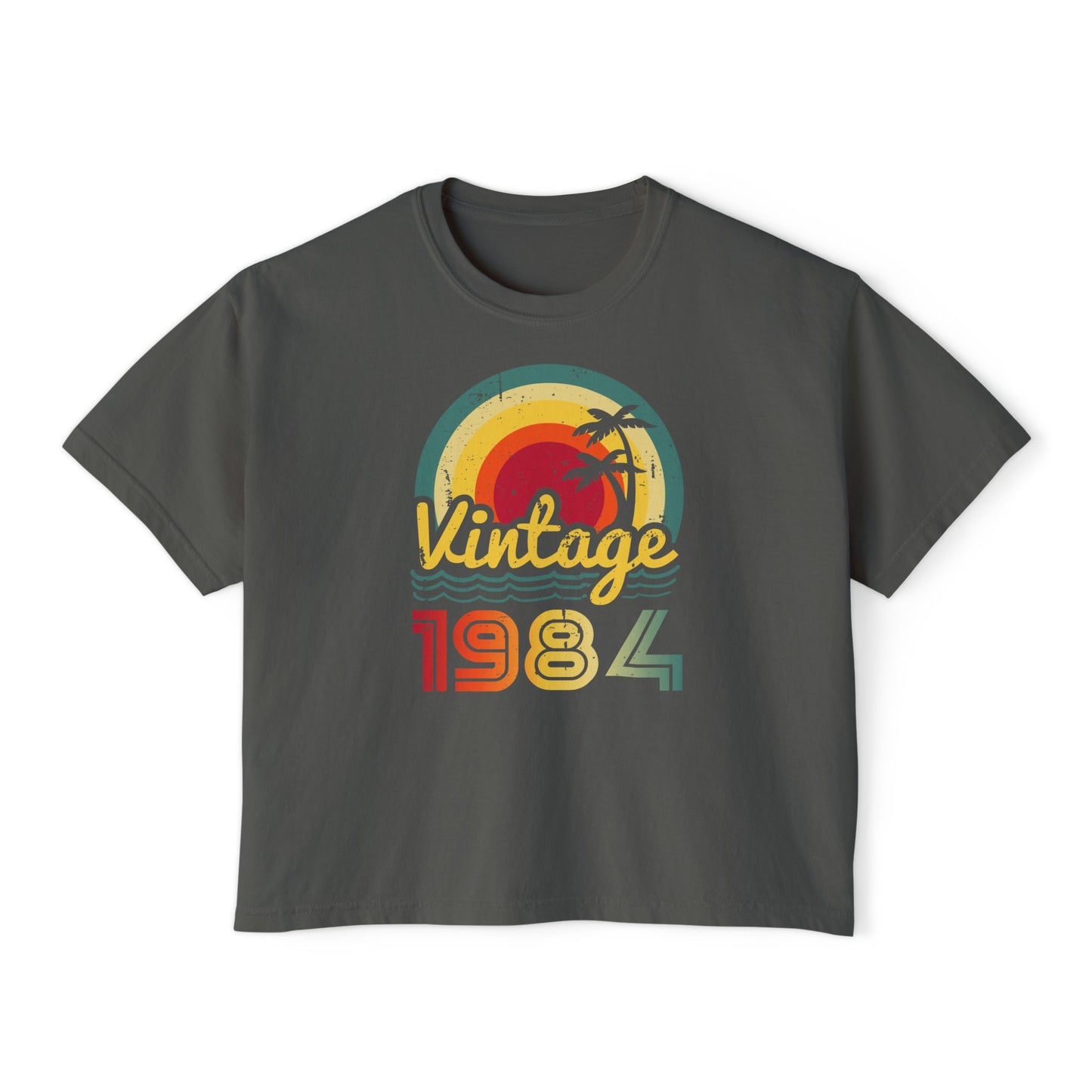 Customizable Vintage Birthyear Women's Boxy Tee