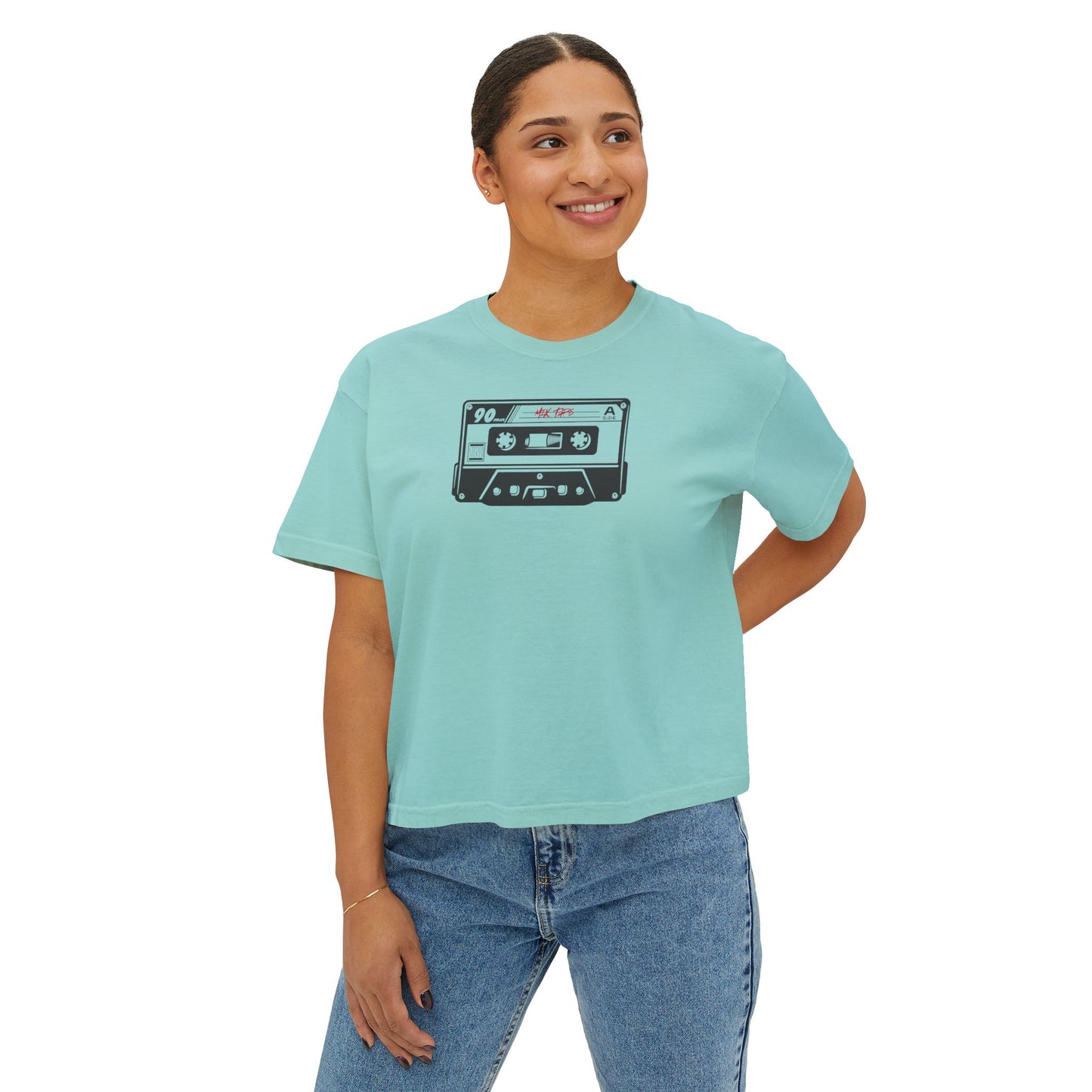 Retro 90s Cassette Women's Boxy Tee