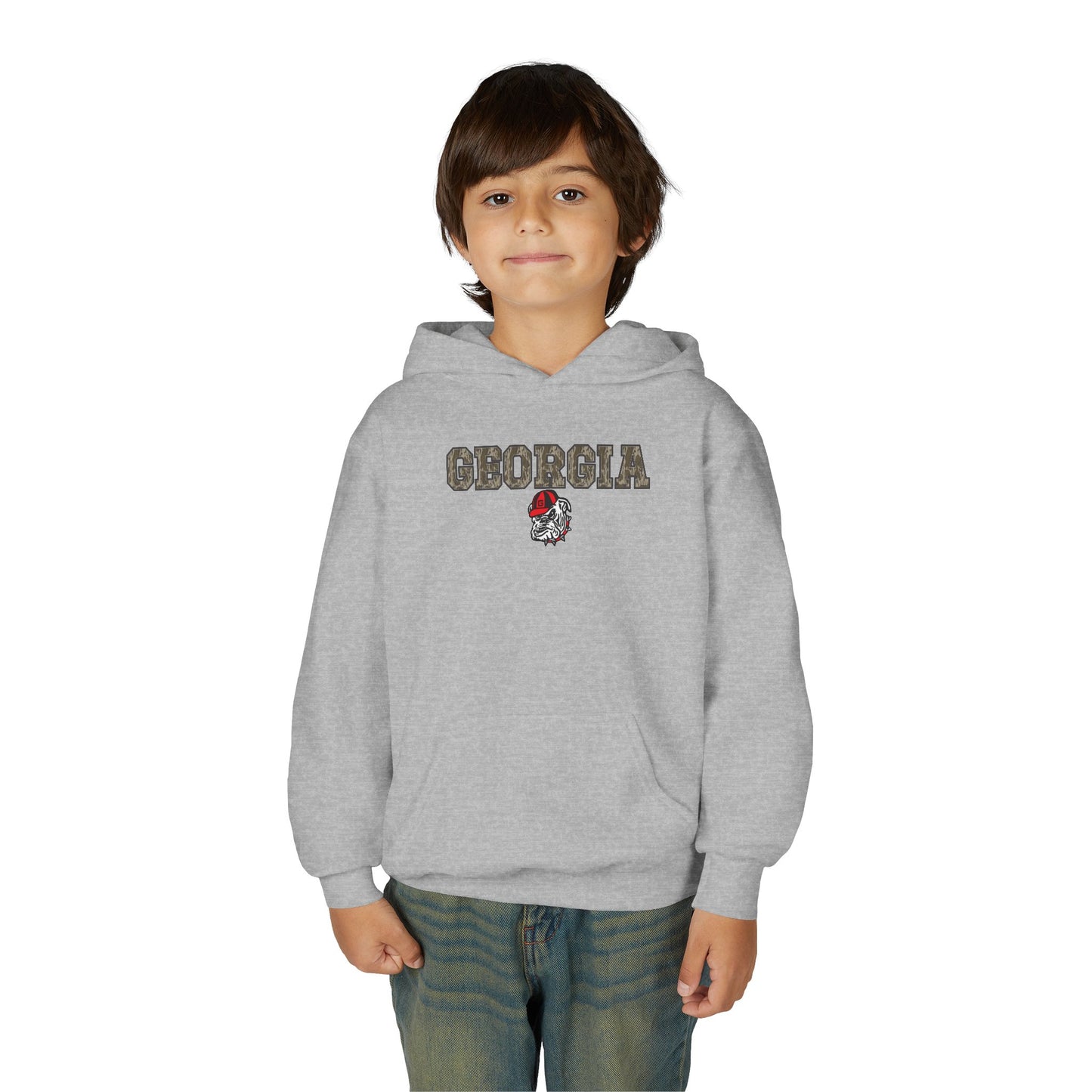 Camo Georgia Dog Youth Hoodie