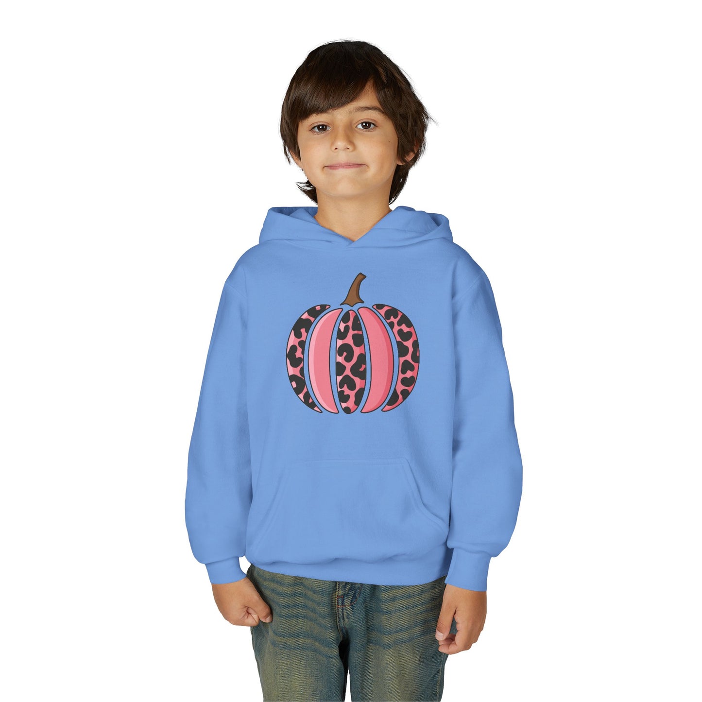 Pink Leopard Pumpkin Hoodie for Youth