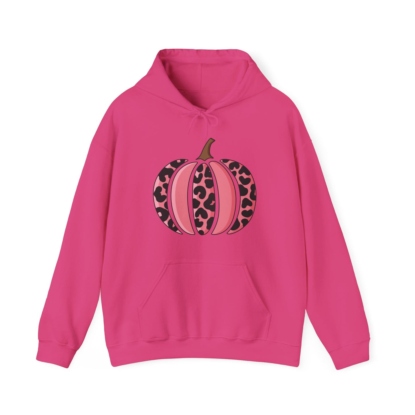 Pink Leopard Print Pumpkin Hoodie