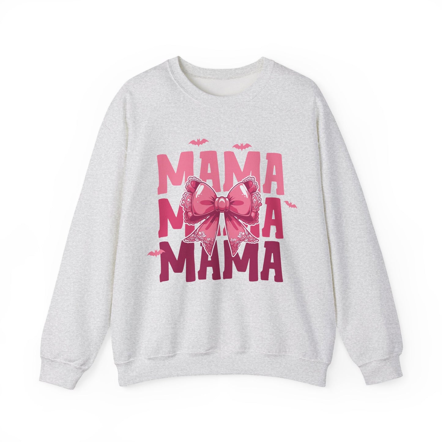 Halloween Mama With Bow Crewneck Sweatshirt