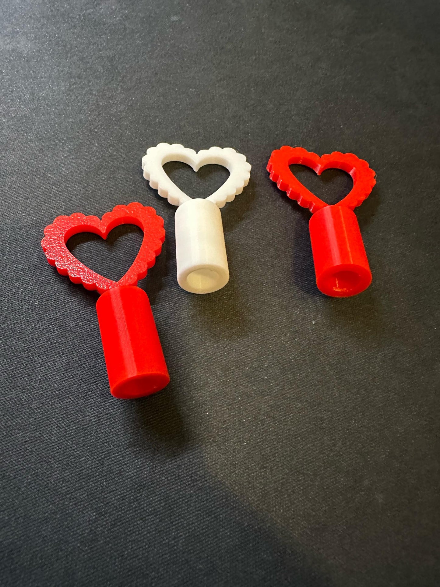 Heart pencil toppers